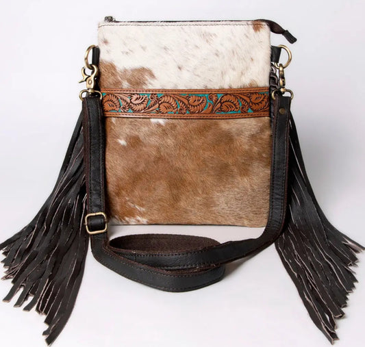 Fringe Crossbody Genuine Leather Western Bag