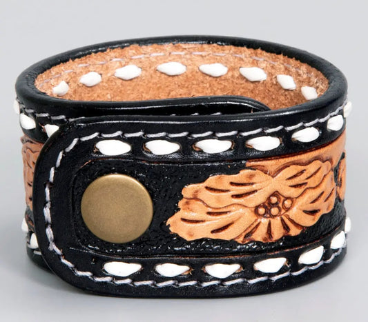 American Darling Tooled Genuine Leather Bracelet