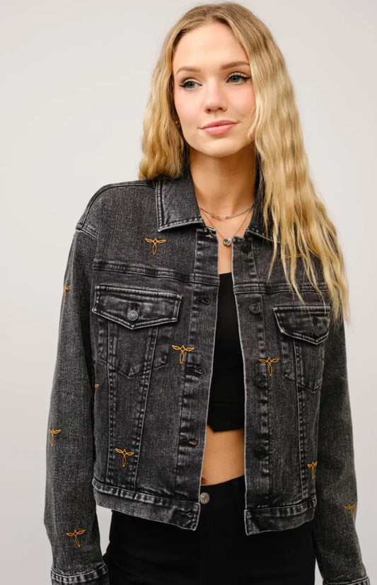 Boots Stitch Denim Trucker Jacket