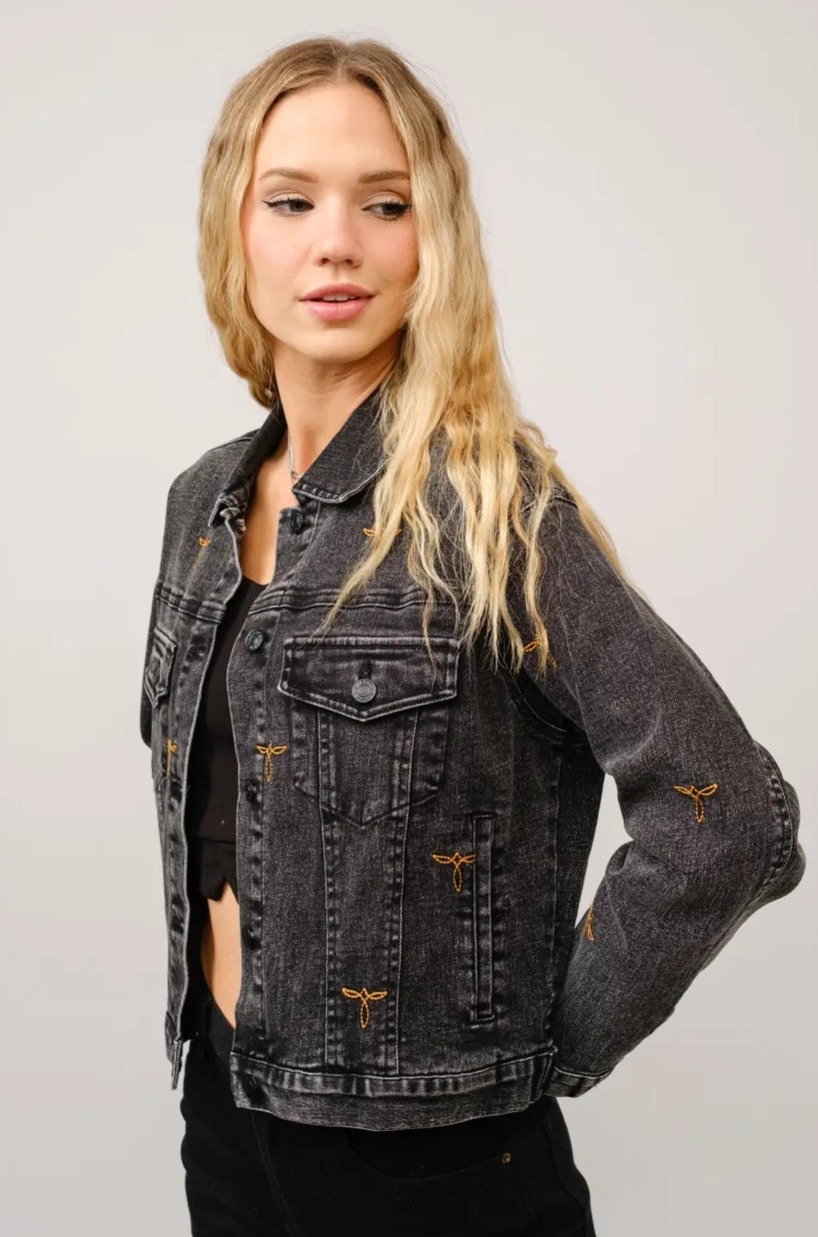 Boots Stitch Denim Trucker Jacket