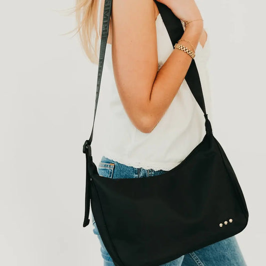 PS Nylon Crossbody Bag -Black