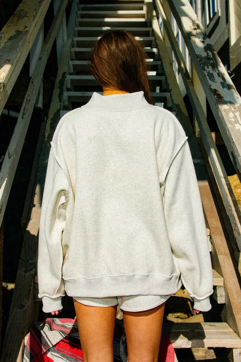 Reversable 'Lake & Mountain' Mock-Neck Sweatshirt