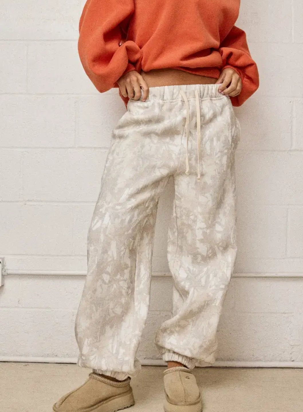 White Camo Jogger Pants