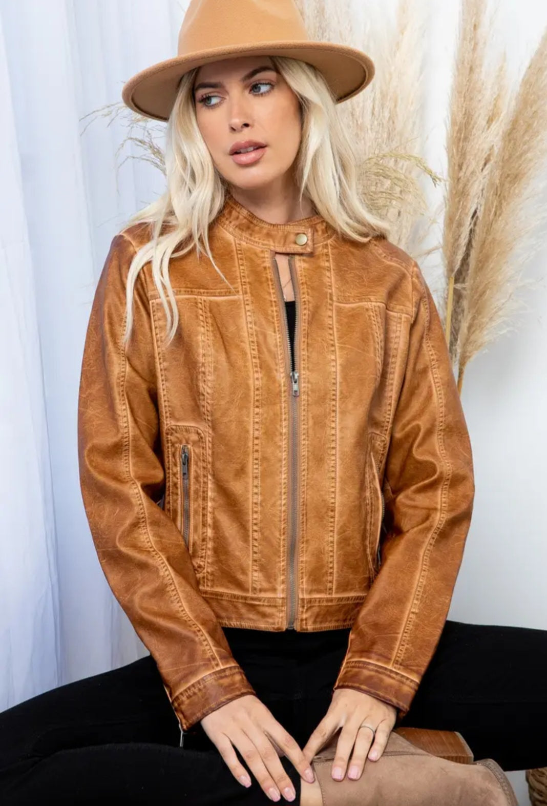 Saddle Vegan Leather Jacket