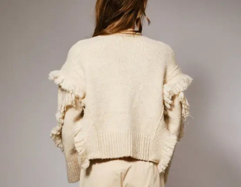 Fringe Sleeve Detail Sweater