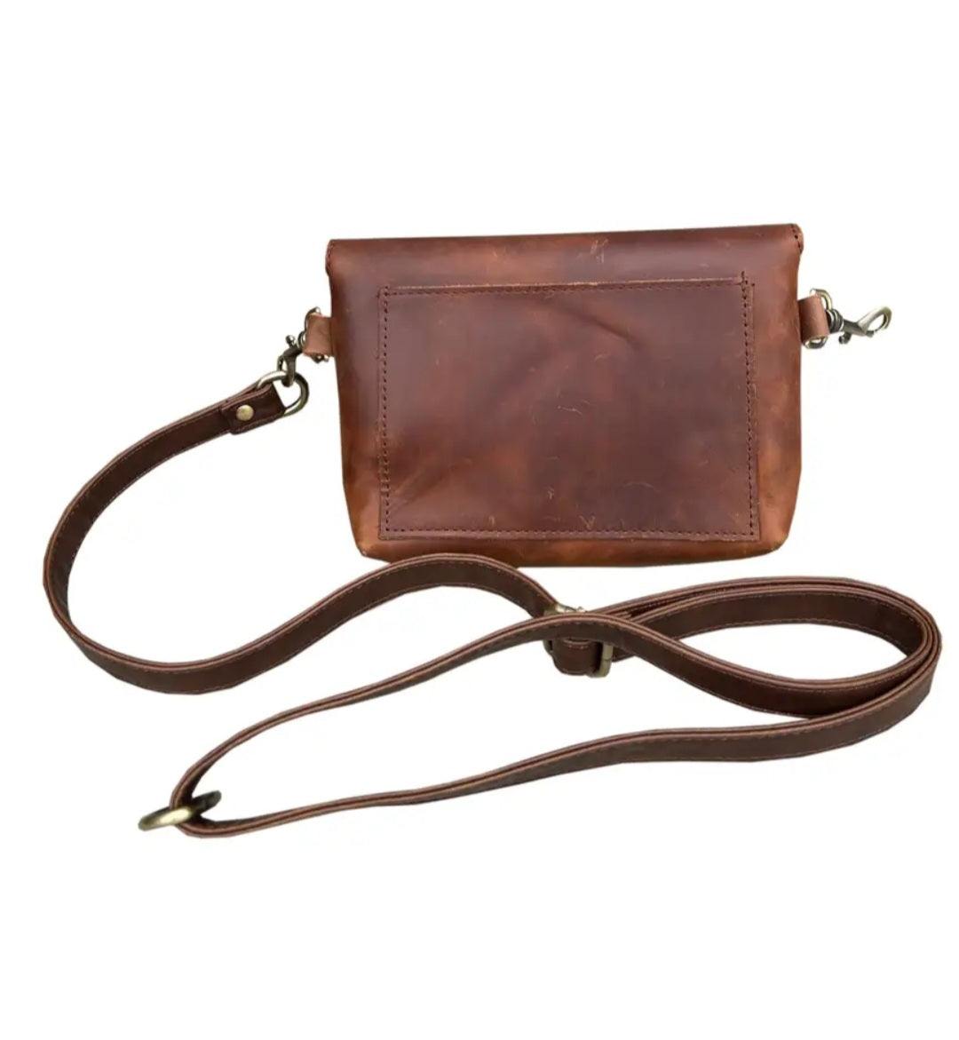 Crazy Horse Genuine Leather Crossbody