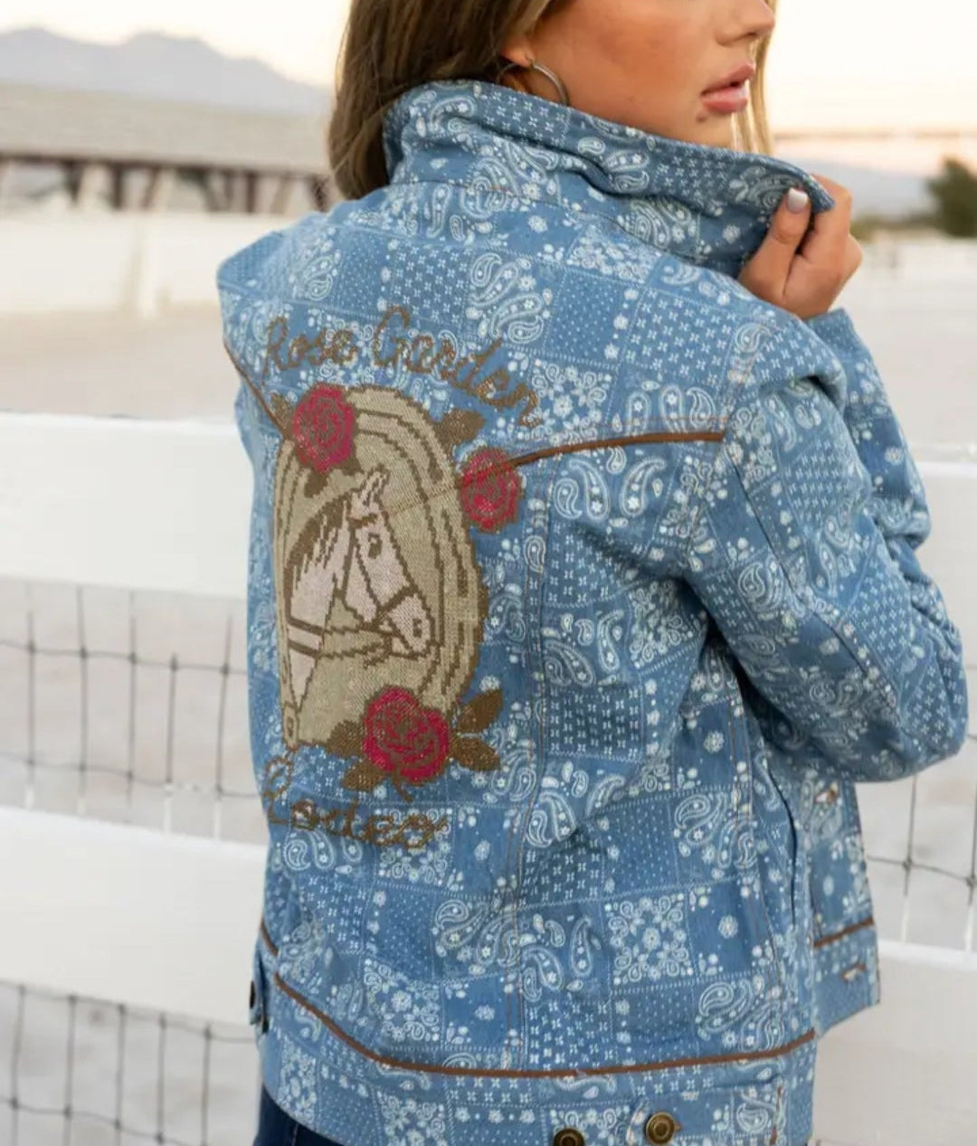 "RODEO QUINCY" In Bloom Denim Jacket