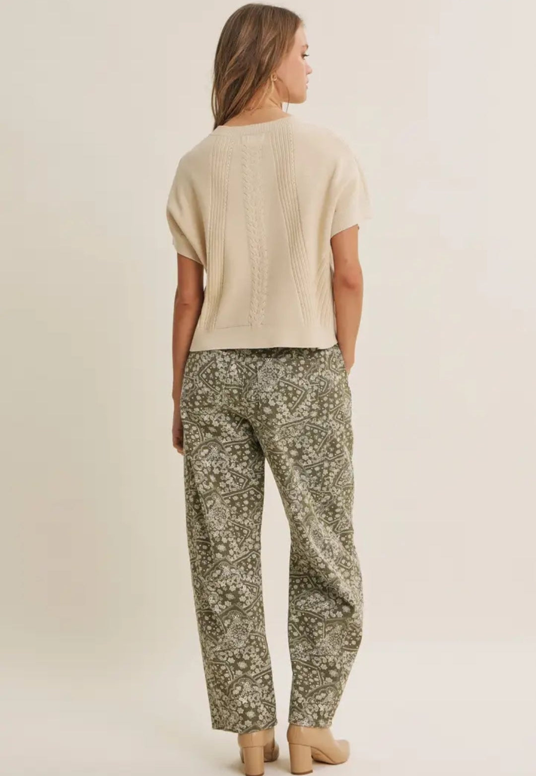 Quiet Neutral Structured Everyday Dolman Sleeves Sweater Top