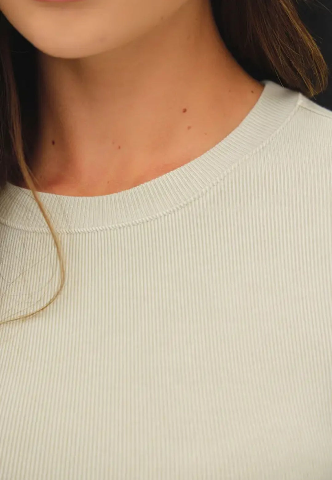 Ribbed Crewneck Longsleeve Basic Top