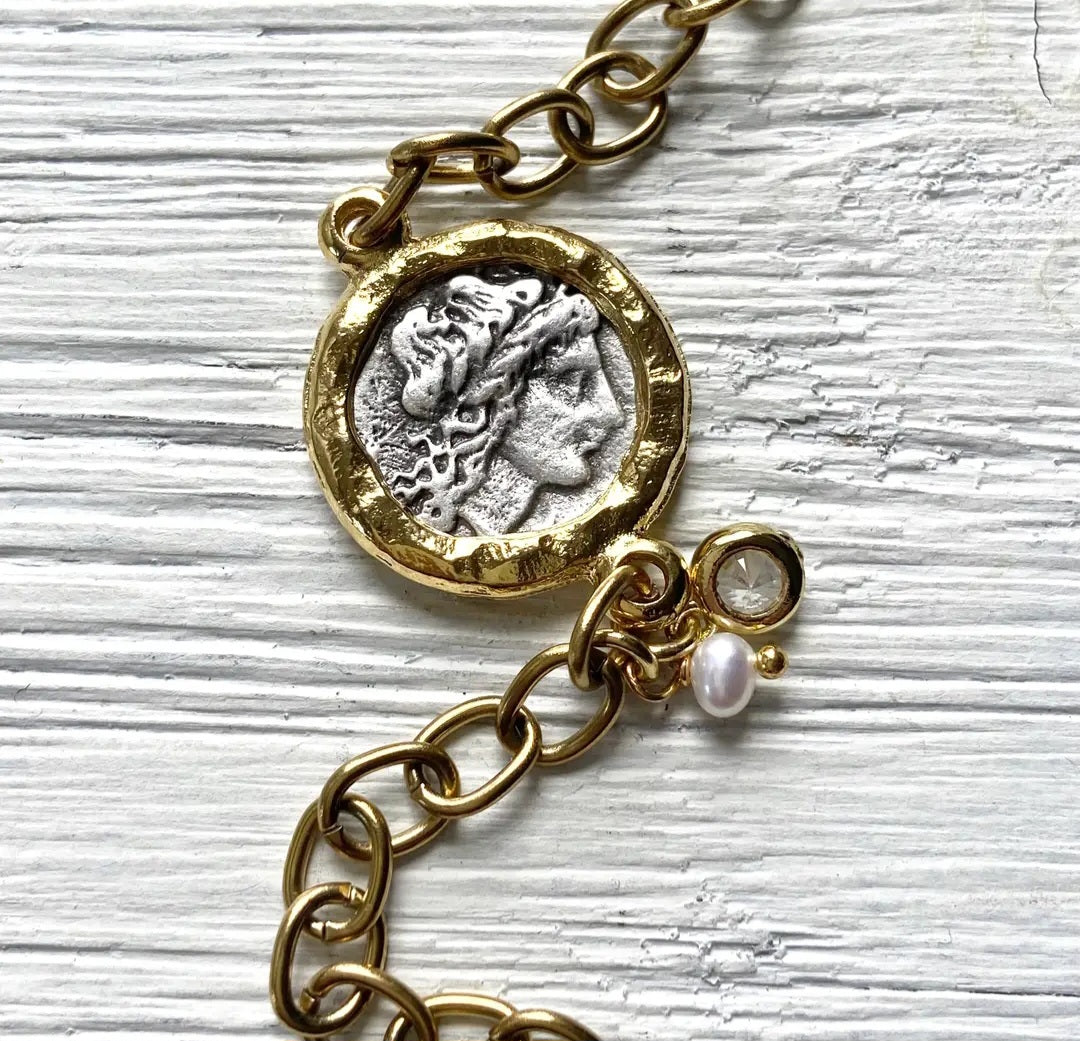 Ancient Coin Charm Metal or Gold