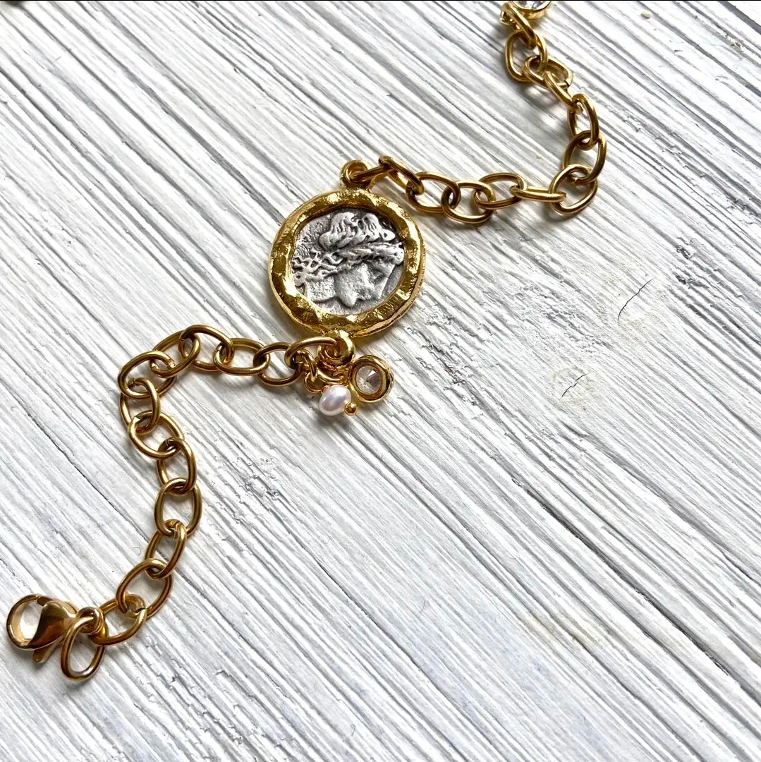 Ancient Coin Charm Metal or Gold