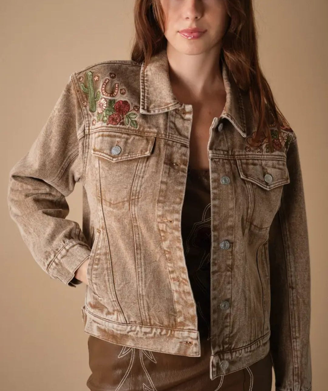 Western Embroidered Denim Jacket