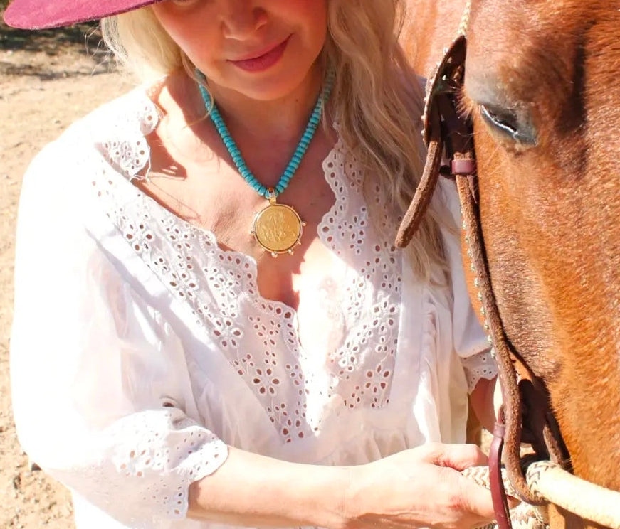 Desert Rider Turquoise Beaded
Necklace
