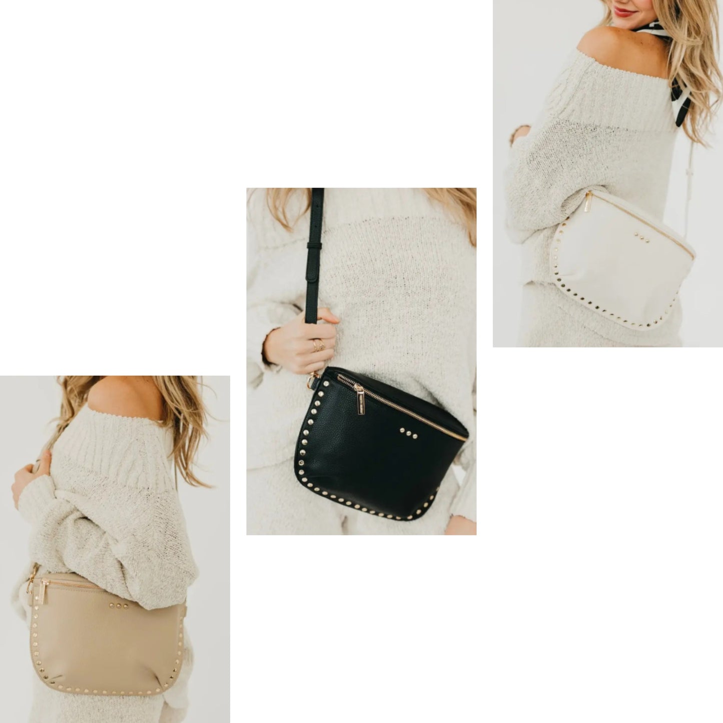 Pebble Sabrina Studded Bum Bag