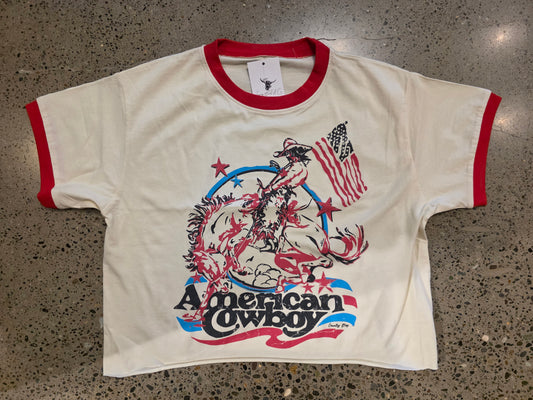 American Cowboy Vintage Relaxed Crop T-Shirt