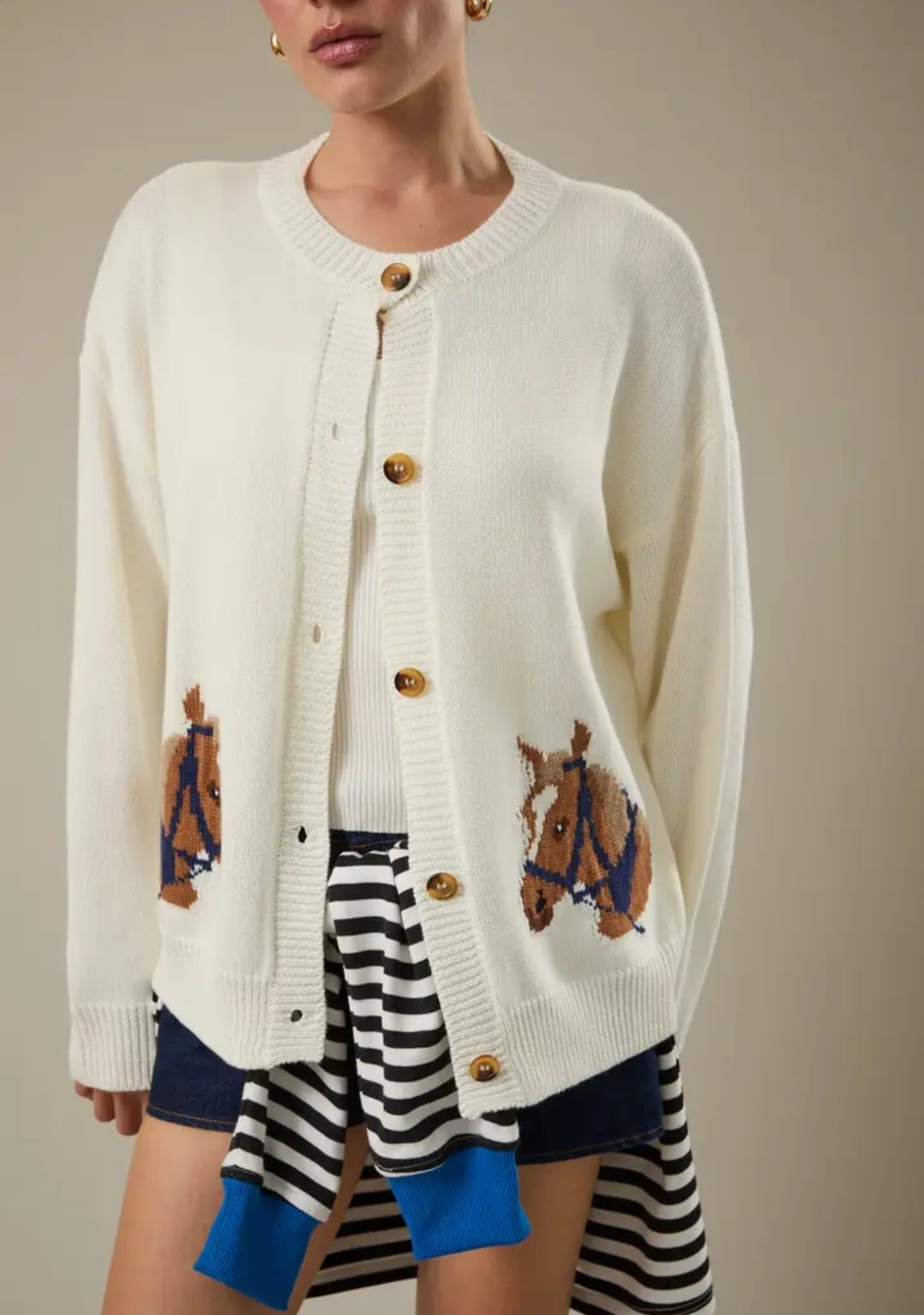 "Horse" Graphic Cardigan