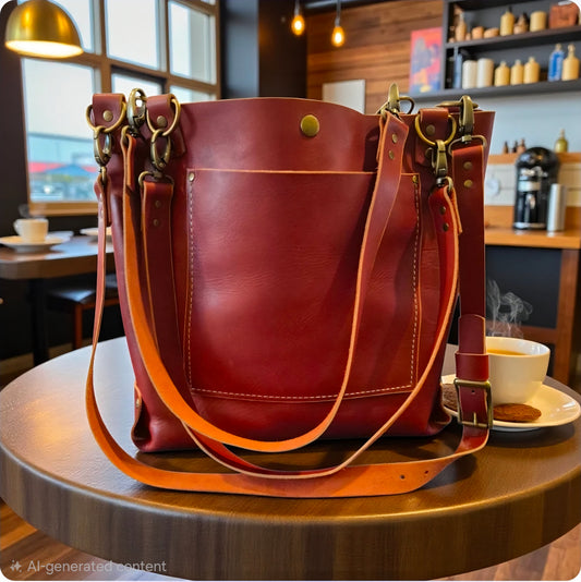 Turid Leather Purse in Oro Portage