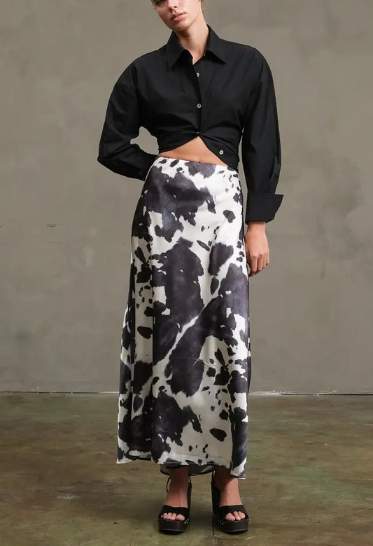 Abstract Mood Slip Skirt