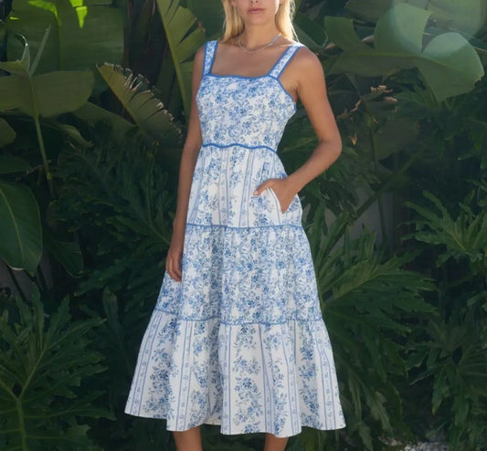 Brooklyn Floral Tiered Midi Dress