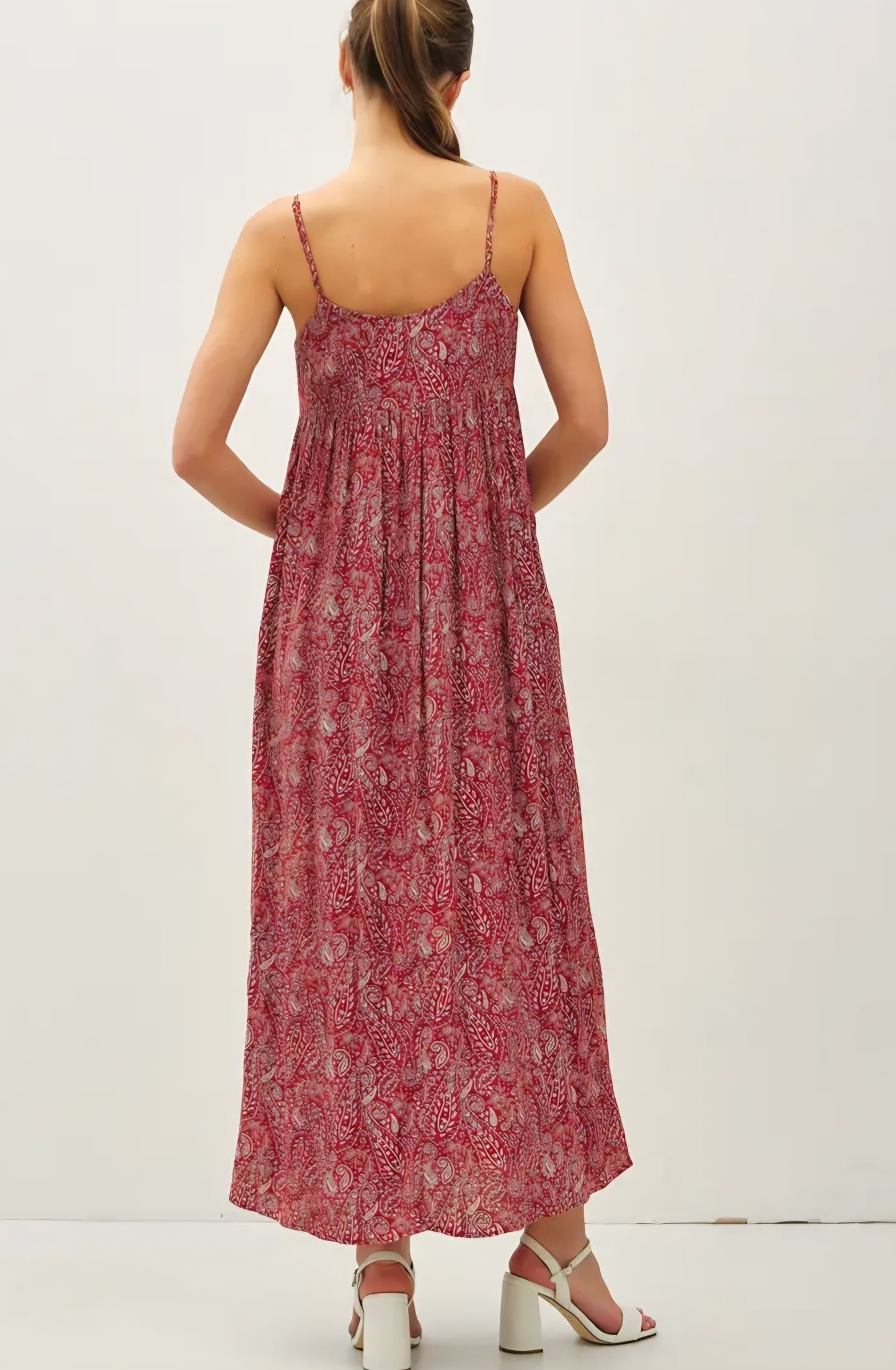 Paisley Print Maxi Dress