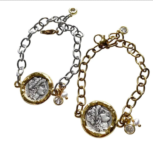 Ancient Coin Charm Metal or Gold