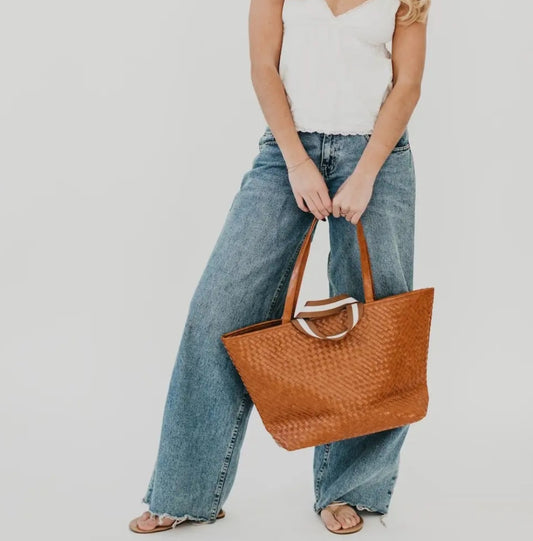 Woven Tiffany Organizer Tote Bag