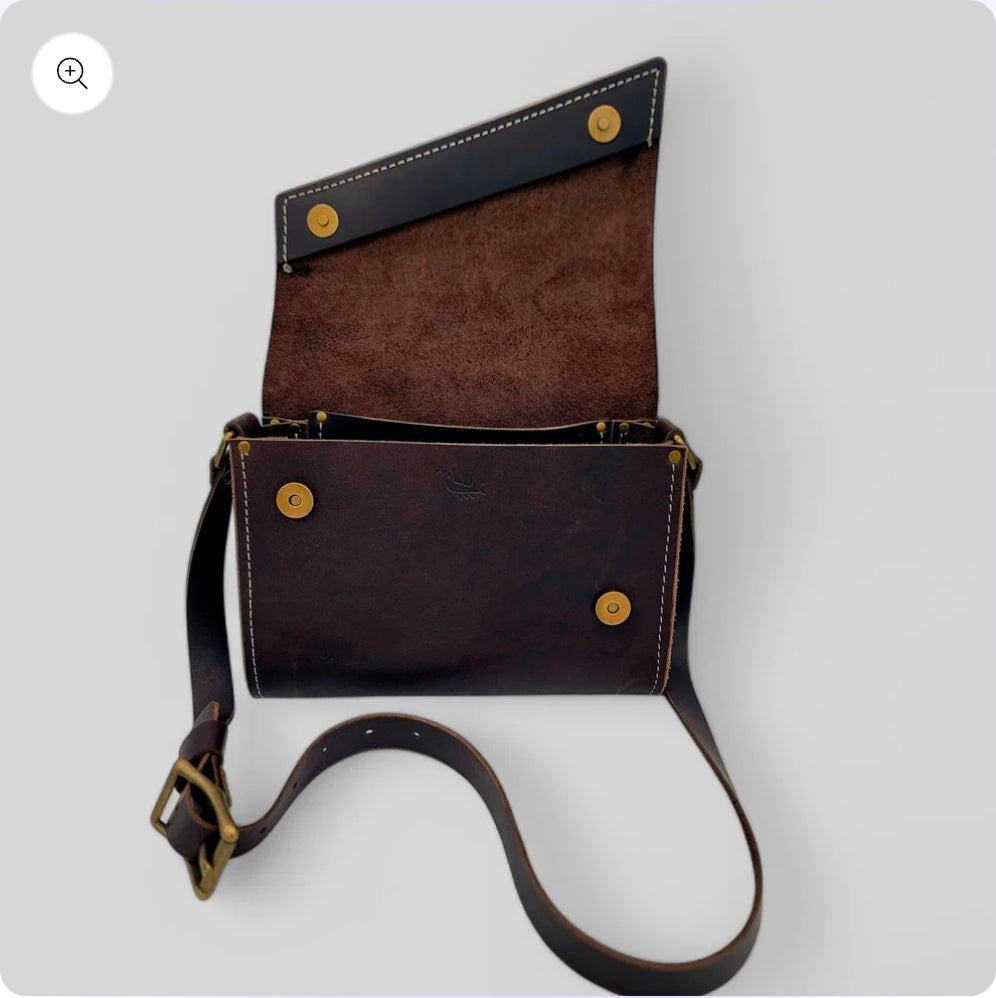 Jorunn Leather Purse - Brown Java Raindance