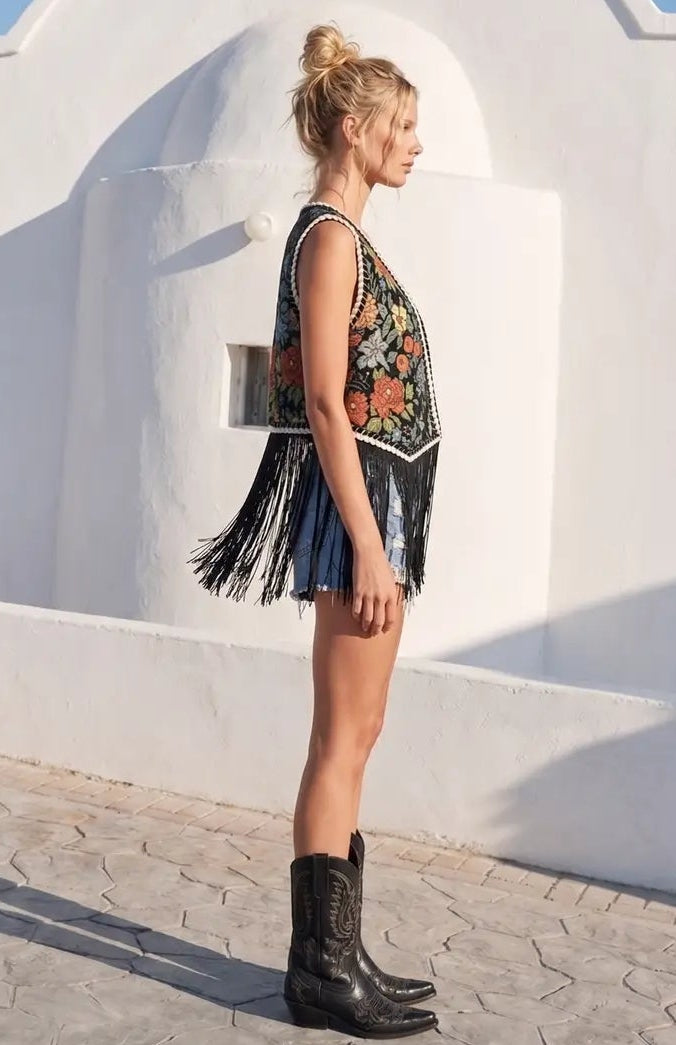 Western Front Tie
Tapestry Fringed Vest
