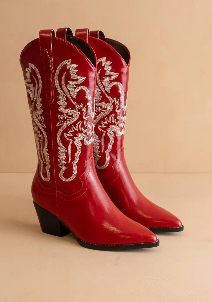 The Amaya Cherry Classic Western Boot