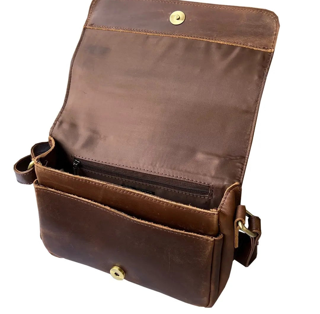 Crazy Horse Genuine Leather Crossbody