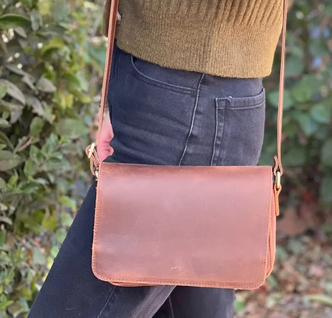 Crazy Horse Genuine Leather Crossbody