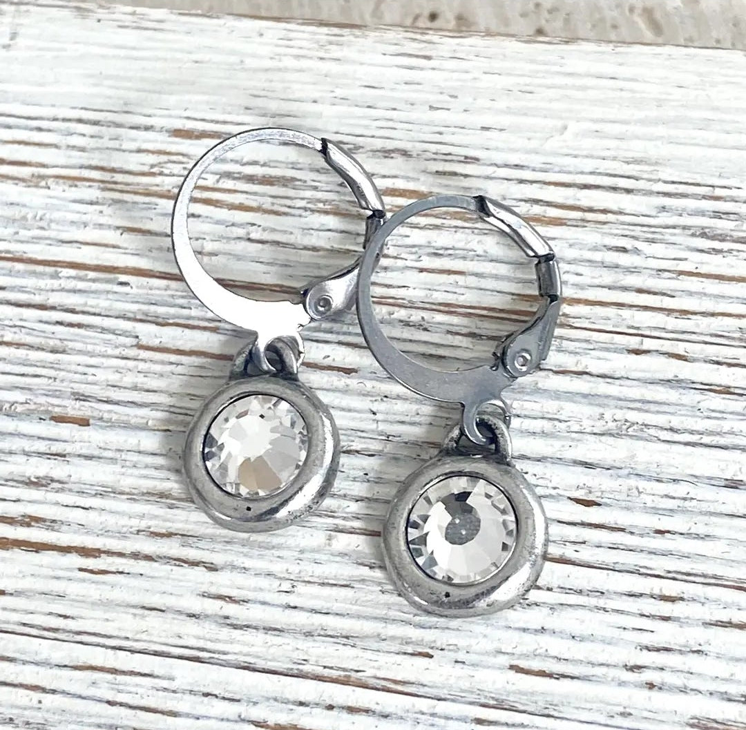 Hand Casted Crystal Earrings