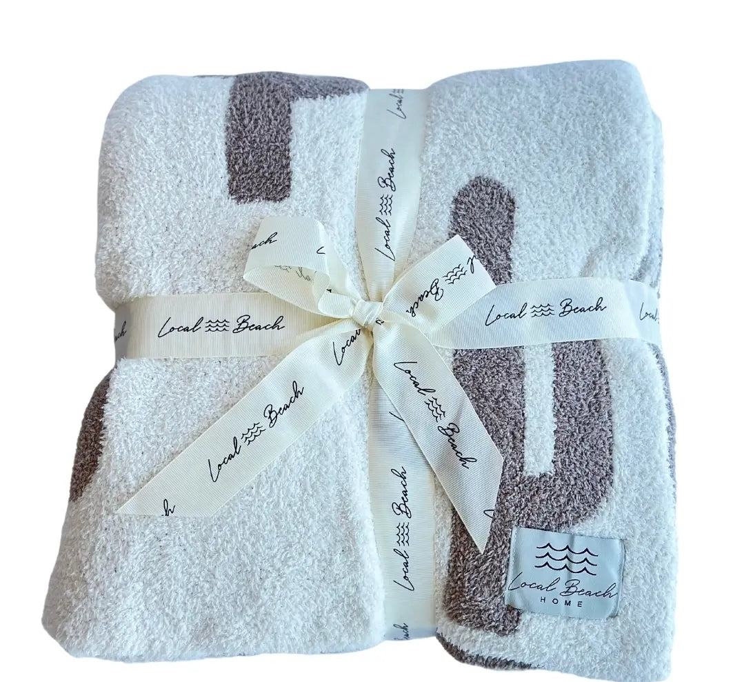 Western Luxe Home Blanket /Stripe Lux Blanket by Local Beach