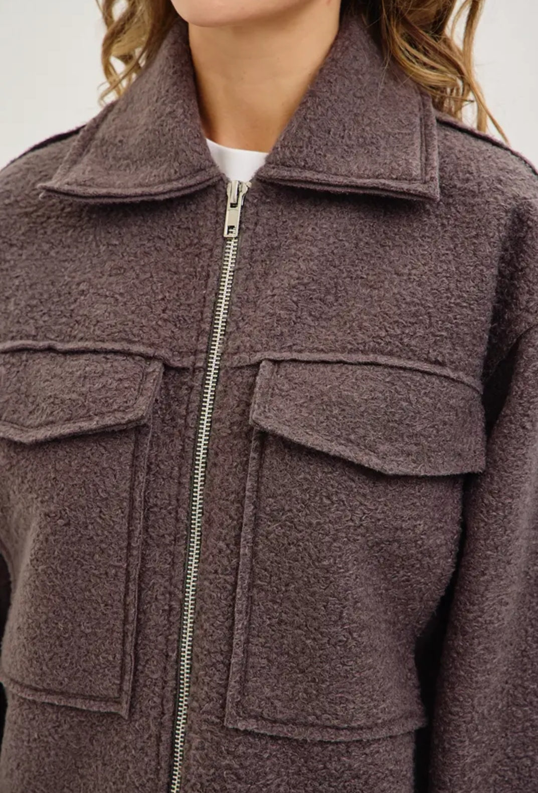 Textured Bomber Jacket