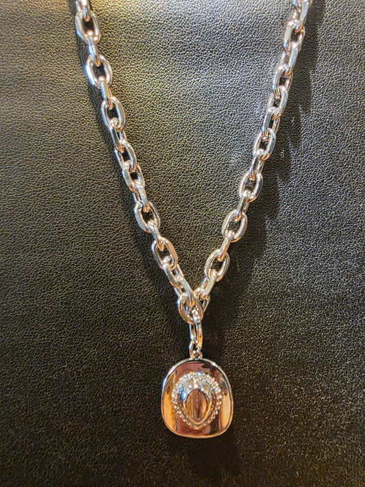 Urban Cowboy Hat Necklace