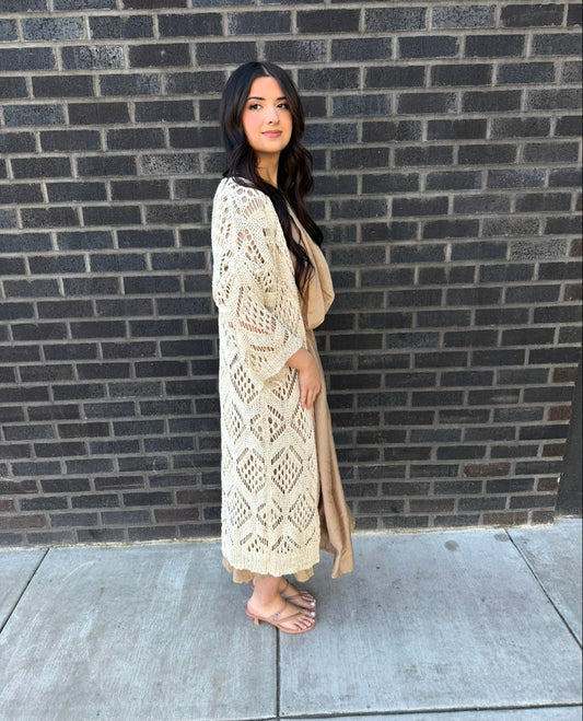 Scandal Italy Open Knit Duster