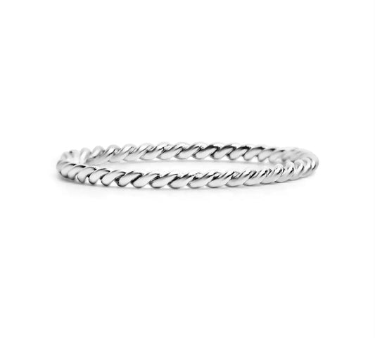 Stainless Steel Braided Stacking Ring / Hypoallergenic