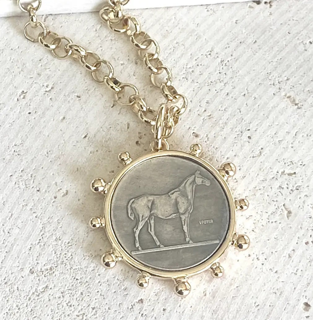 Horse Coin Necklace