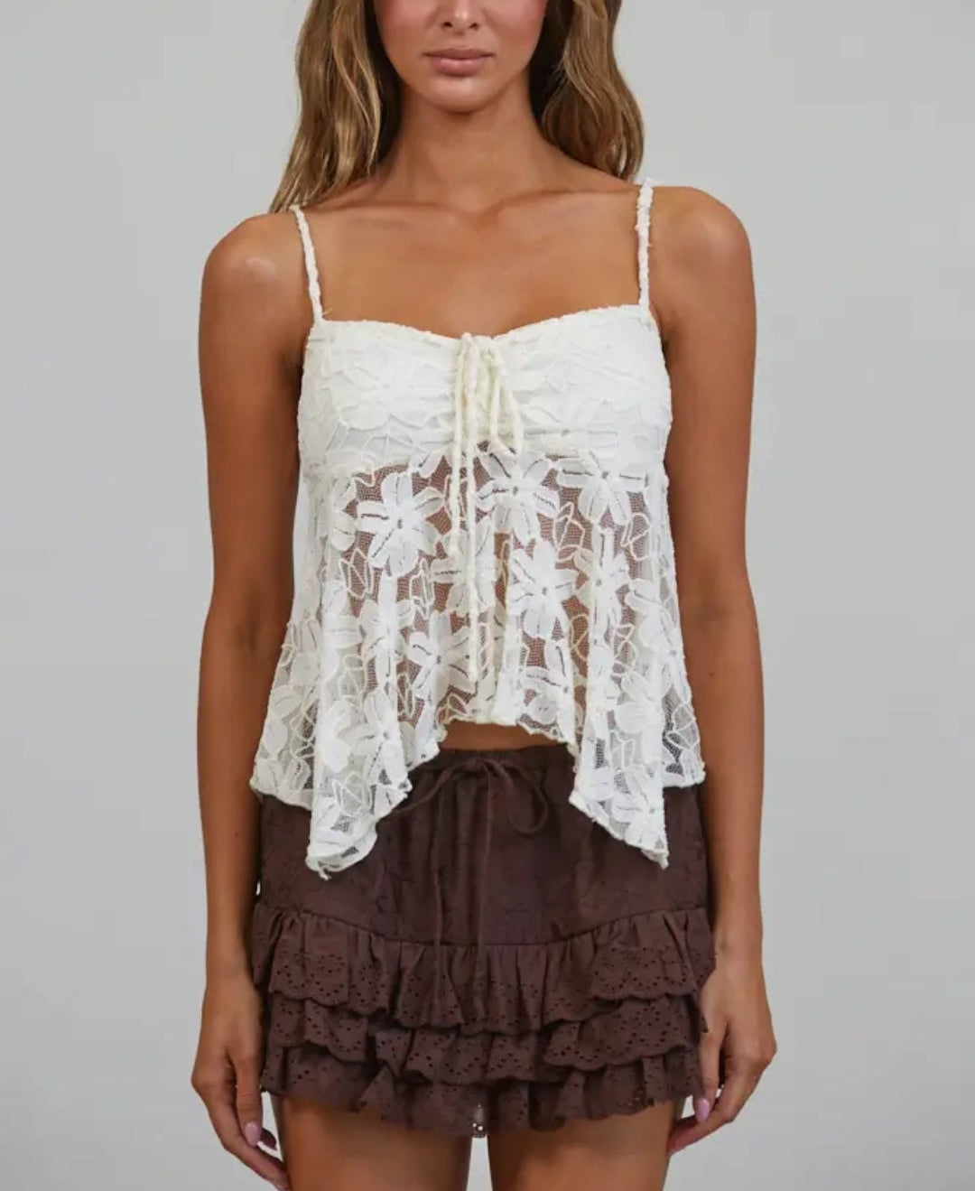 Betty Lace Crochet Cami Top