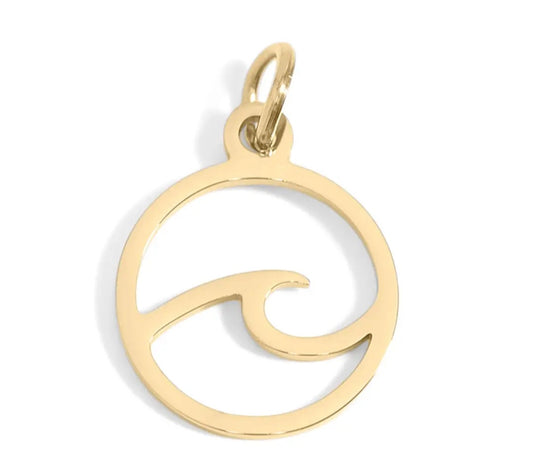 Stainless Steel Wave Charm