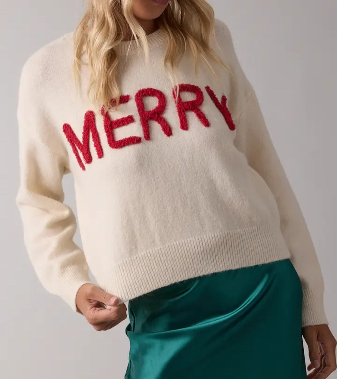 'merry' Fluffy Patch Sweater