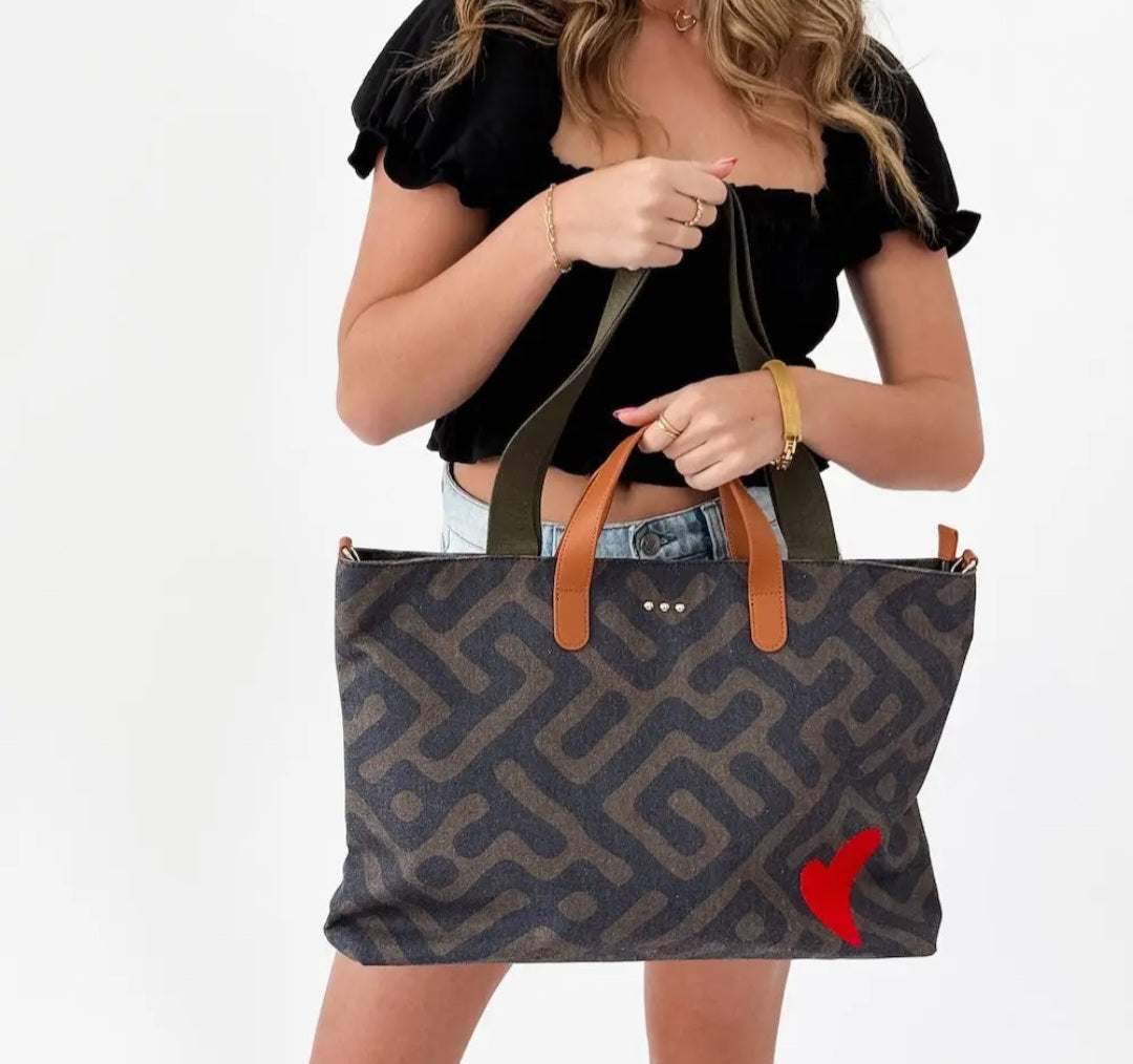 Chelsie Canvas Printed Tote