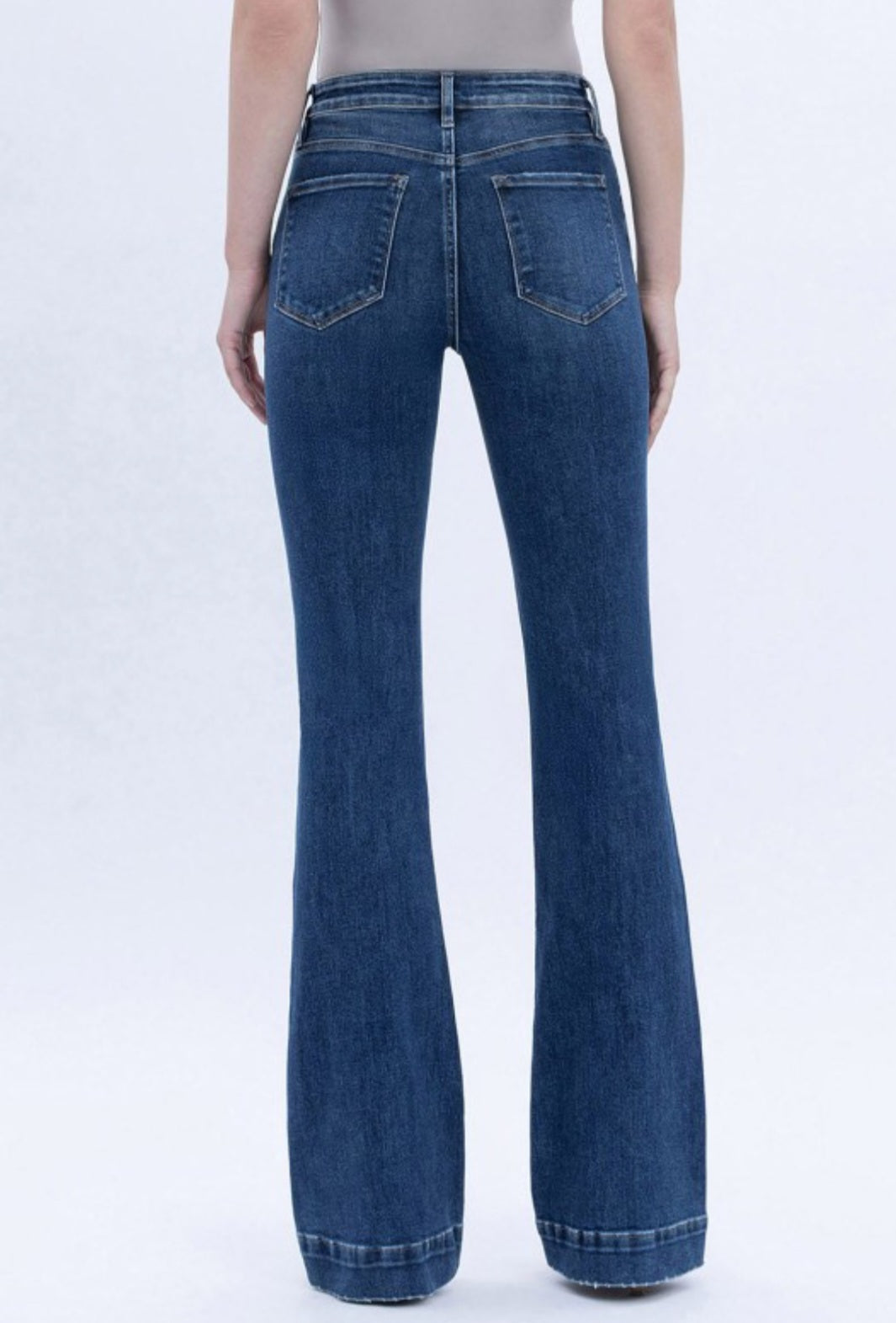 VERVET High Rise Trouser Hem Bootcut Jean