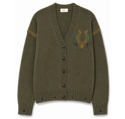 Equestrian Intarsia Cardigan