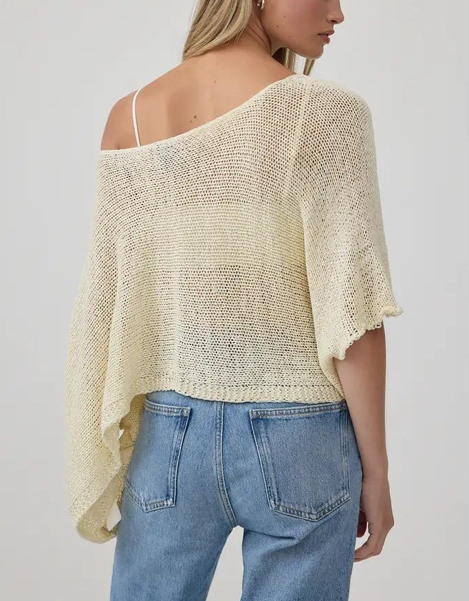 Open Knit Poncho Top
