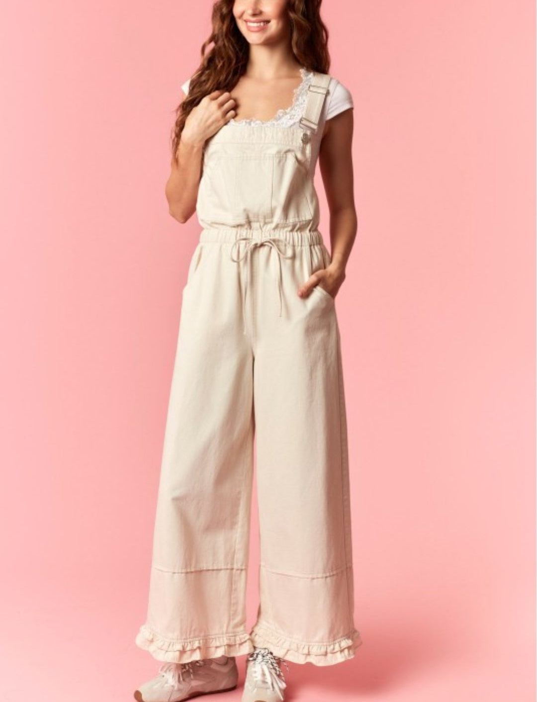 Open Back Bow Tie & Wide Fit Jumpsuit