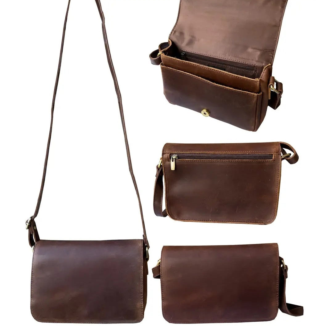 Crazy Horse Genuine Leather Crossbody