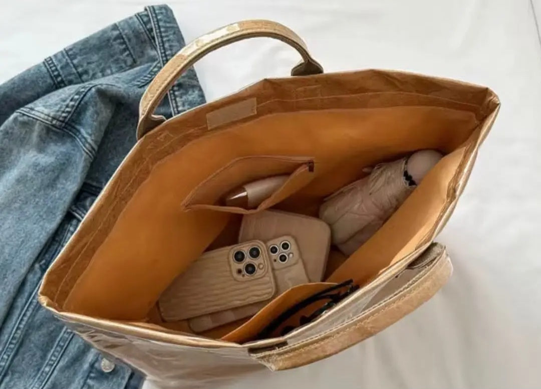 Camo Print Vinyl Tote Bag