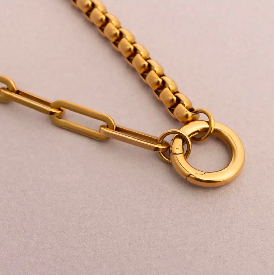 Box Paperclip Charm Holder Necklace