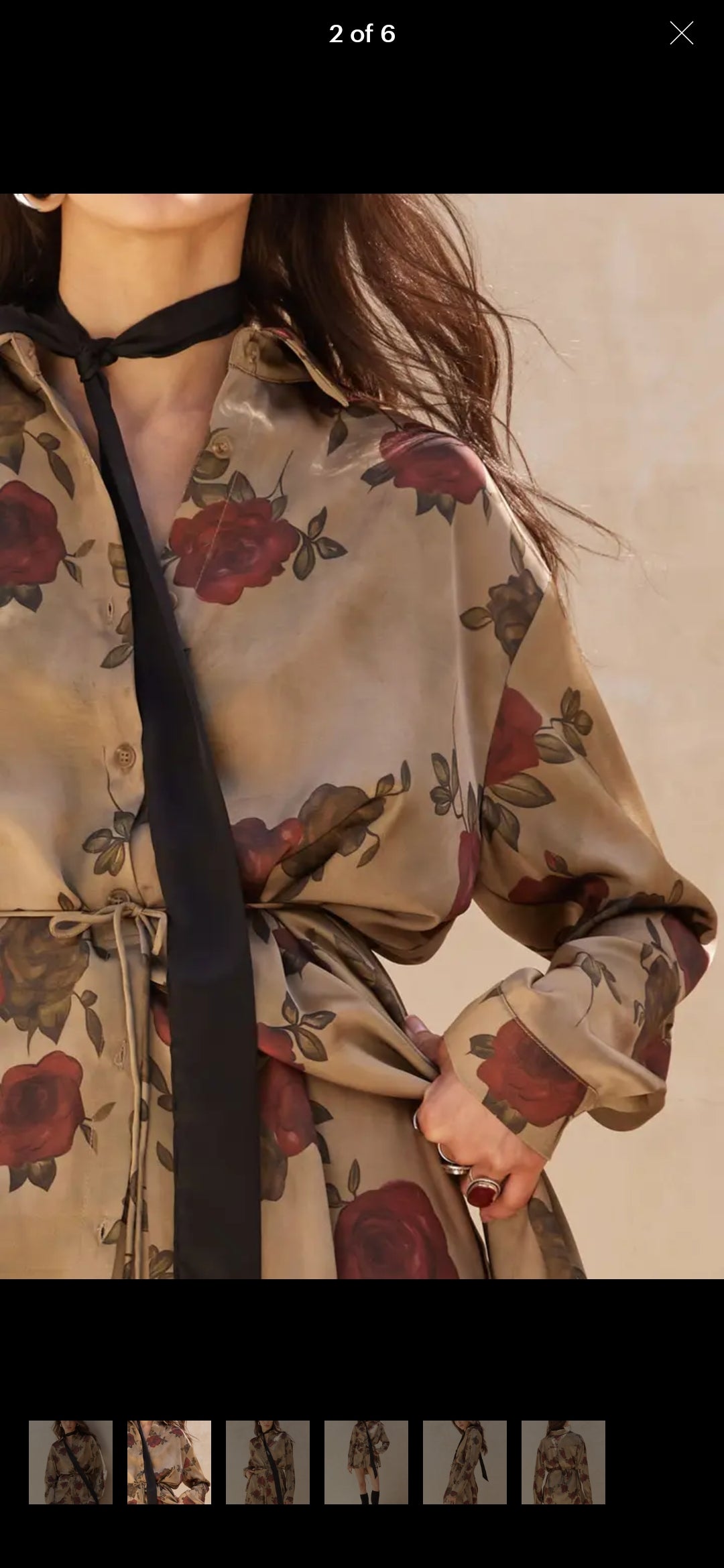 Westin Floral Satin Shirt Romper